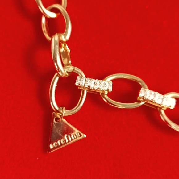 Serafina Timeless STUNNING Gold Cable Chain with CZ between links - Picture 5 of 10